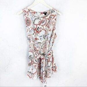 [Ann Taylor] Classic Paisley Floral Peplum Top